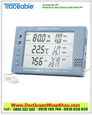 Ẩm kế HYGROMETER đo 0% đến 95%RH, 6452 Excursion-Trac™ Datalogging Traceable® Hygrometer